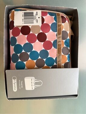 NWT vintage y2k LeSportsac polka dot travel kit in box flawless